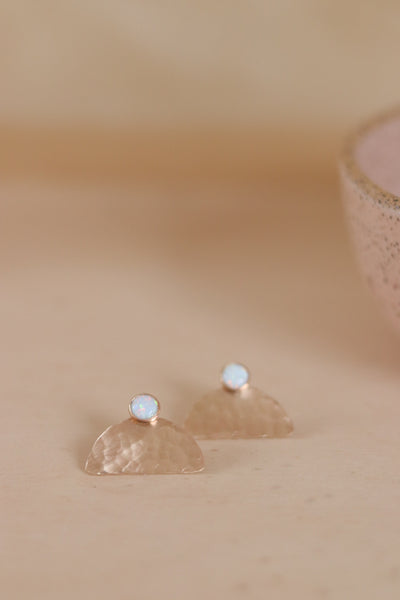 LUCA Opal Studs | Gold Fill Jewelry | Opal Jewelry | Minimal Jewelry | Gold Fill Studs