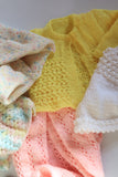 VINTAGE - Hand Knit Baby Girl Sweater , Yellow