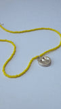 BRIGHTSIDE Beaded Pendant Choker - Lost Wax Jewelry, Sterling Silver Pendant , Beaded Necklace