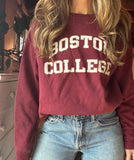 VINTAGE | Boston College Champion Maroon Crew Sweatshirt - Size L - Unisex