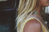 Turquoise Funky Goddess Hoop