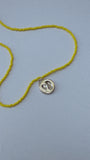 BRIGHTSIDE Beaded Pendant Choker - Lost Wax Jewelry, Sterling Silver Pendant , Beaded Necklace