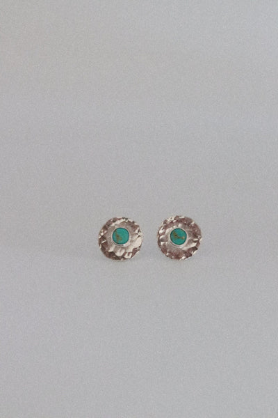 ZION Turquoise Studs - Turquoise Jewelery , Sterling Silver Studs , Boho Jewelry