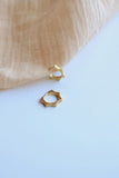 MAE Textured Huggie Hoop, Minimal Jewelry, Dainty Earrings, Huggies