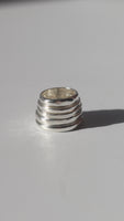 INFINITY RING - Sterling Silver , Organic Jewelry, Hand Carved Ring , Lost Wax Casting , Stacking Ring