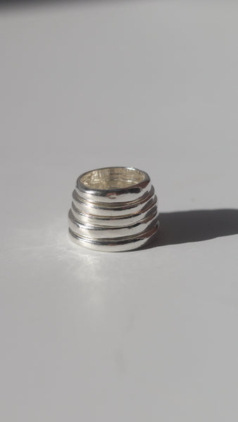INFINITY RING - Sterling Silver , Organic Jewelry, Hand Carved Ring , Lost Wax Casting , Stacking Ring