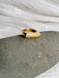 FIELDS Ring + Bling - Hand Carved Ring , Bronze Jewelery , Organic Ring , Flush Set Stone , Lost Wax Cast Jewelry