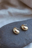 BUBBLE Huggie Hoops, Gold - Organic Earrings, Minimal Jewelry