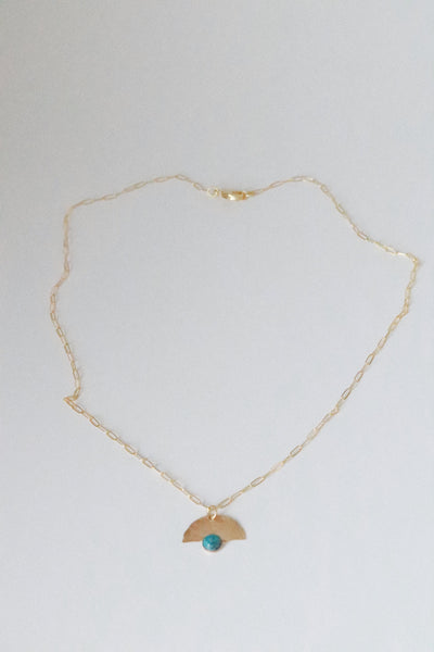 APHRODITE Necklace - Gold Fill Necklace , Turquoise Jewelry