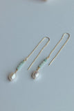 RINCON Threaders - Dainty Chain Earrings, Pearl Jewelry, Minimalist Earrings