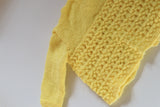 VINTAGE - Hand Knit Baby Girl Sweater , Yellow
