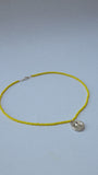 BRIGHTSIDE Beaded Pendant Choker - Lost Wax Jewelry, Sterling Silver Pendant , Beaded Necklace