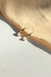 BROOKE Huggie Hoop, Minimal Jewelry, Dainty Earrings, Opal Jewelry