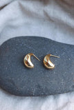 BUBBLE Huggie Hoops, Gold - Organic Earrings, Minimal Jewelry