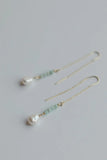 RINCON Threaders - Dainty Chain Earrings, Pearl Jewelry, Minimalist Earrings