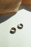 VALLEY Mixed Metal Huggie Hoops – Chunky Minimalist Earrings