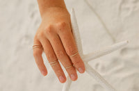 14K Solid Gold Stacking Ring - Gold Ring, Dainty Stacking Rings, Minimal Jewelry , Jewelry Gift