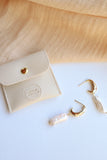 BAILEY Pearl Huggie Hoop - Bridal Jewelry, Dainty Earrings, Pearl Jewelry