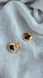 DOME Huggie Hoops - Organic Earrings, Minimal Jewelry
