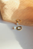 BROOKE Huggie Hoop, Minimal Jewelry, Dainty Earrings, Opal Jewelry