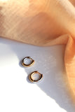 VALLEY Mixed Metal Huggie Hoops – Chunky Minimalist Earrings
