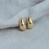 BUBBLE Huggie Hoops, Gold - Organic Earrings, Minimal Jewelry