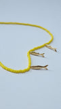 FRESH CATCH Beaded Pendant Choker - Charm Necklace, Fish Necklace , Beaded Jewelry