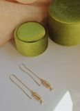 POISSON Threader - Dainty Earrings, Fish Earrings, Minimal Jewelry , Drop Threaders
