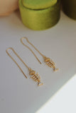 POISSON Threader - Dainty Earrings, Fish Earrings, Minimal Jewelry , Drop Threaders