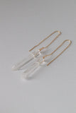 MYSTIC MAMA Threaders - Crystal Quartz Earrings , Crystal Jewelry , Minimal Jewelry