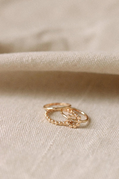 OLEMA Ring Set - Gold Fill Ring Trio, Ring Set, Stacking Rings, Dainty Jewelry